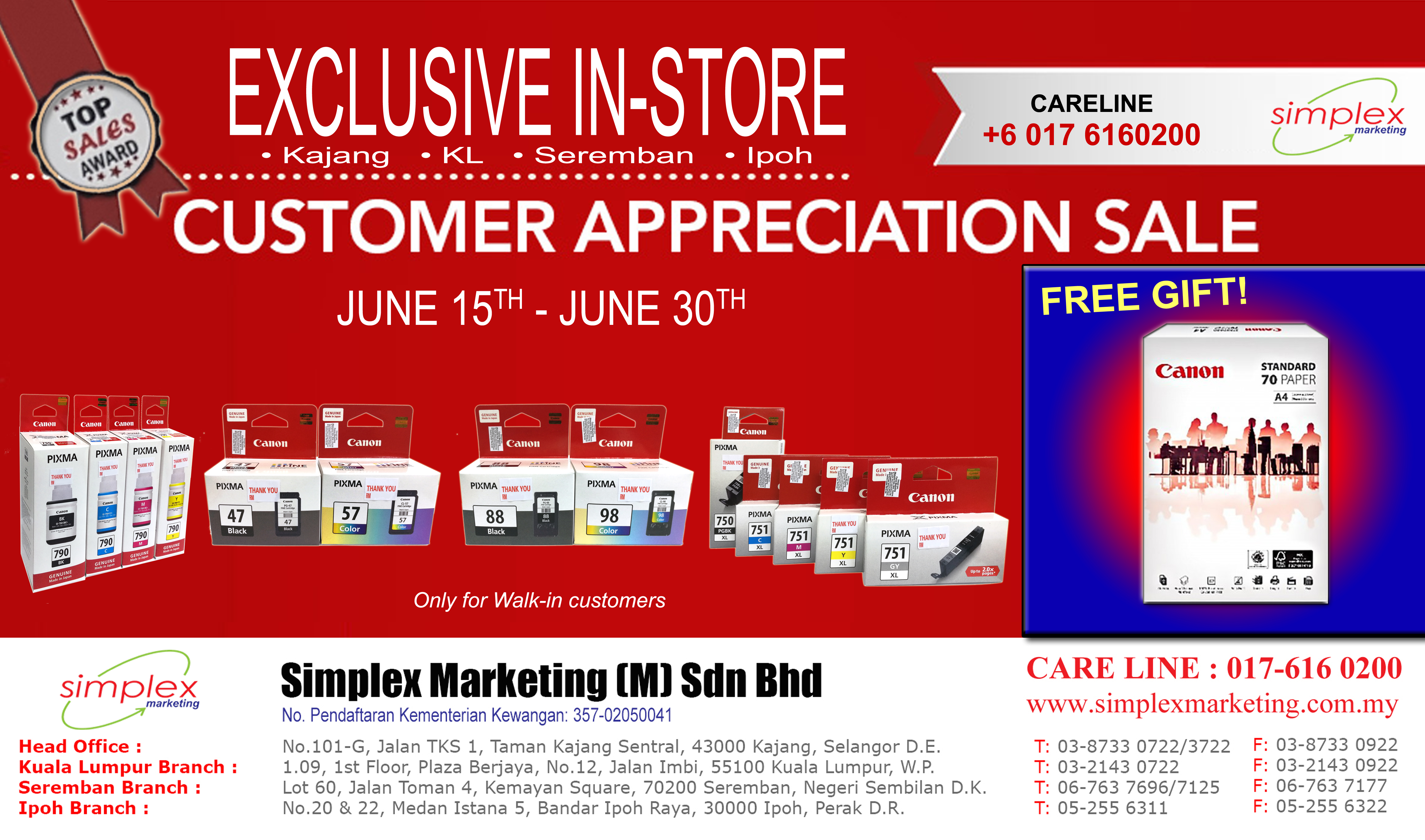 190613 - Buy Ink Free Paper Promo - BANNER A3