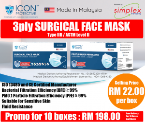 ICON 3-Ply Surgical Face Mask Promo